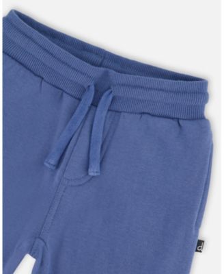 Boy Fleece Sweatpants with Articulated Knees Blue - Toddler|Child