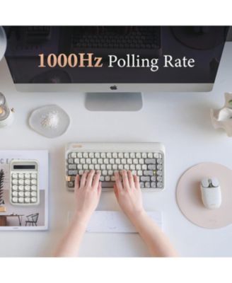 OFREE Zero ARTZ Mechanical Keyboard with Terrazzo Mouse and Palm Rest, 75% Rechargeable, Hot-swappable, Multi-Connection for Windows