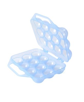 Clear Plastic, 12-Egg Capacity, Stackable with Handle – Set of 2 Egg Carton Carrying Case