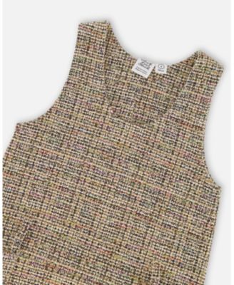 Girl Tweed Jumper Beige and Black - Toddler|Child