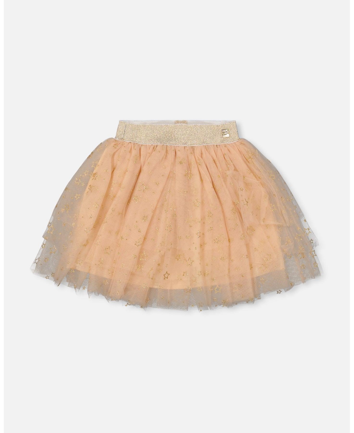 Deux par Girl Multi Layer Glittering Mesh Skirt Beige
