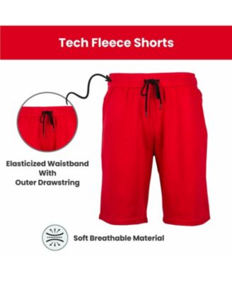 Women's Loose Fit Tech Fleece Performance Shorts With Heat Seal Zipper Pocket