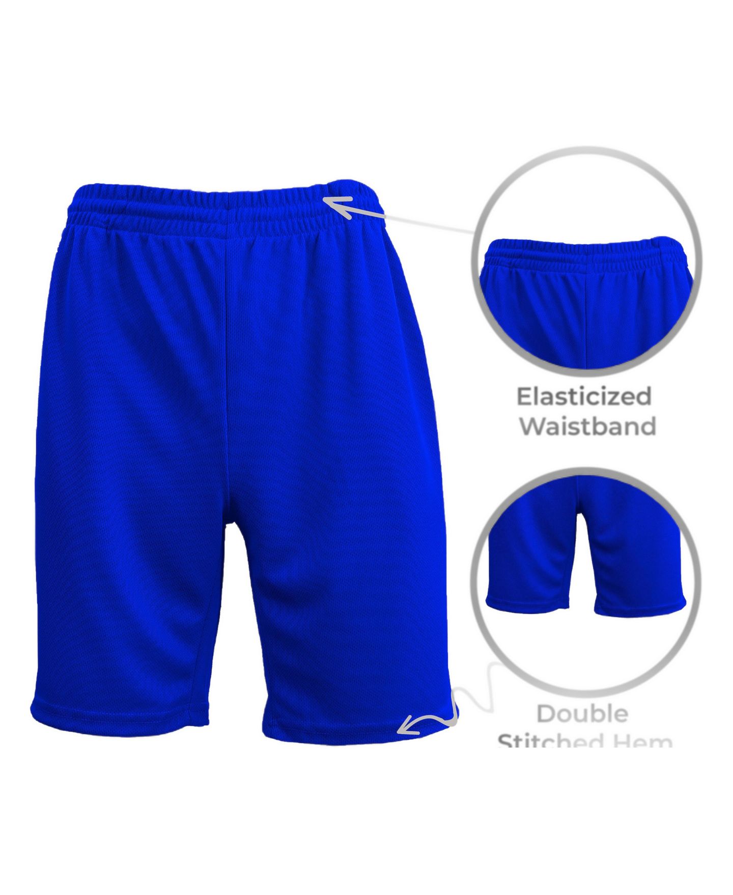 Женские шорты Galaxy By Harvic Loose Fit Moisture Wicking Performance Mesh, цвет: Чёрный — фото 7