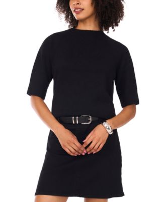 Vince Camuto - Women's Cozy Mock Neck Short-Sleeve Sweater