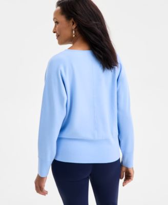 Women's Dolman-Sleeve V-Neck Sweater, Macy's Exclusive