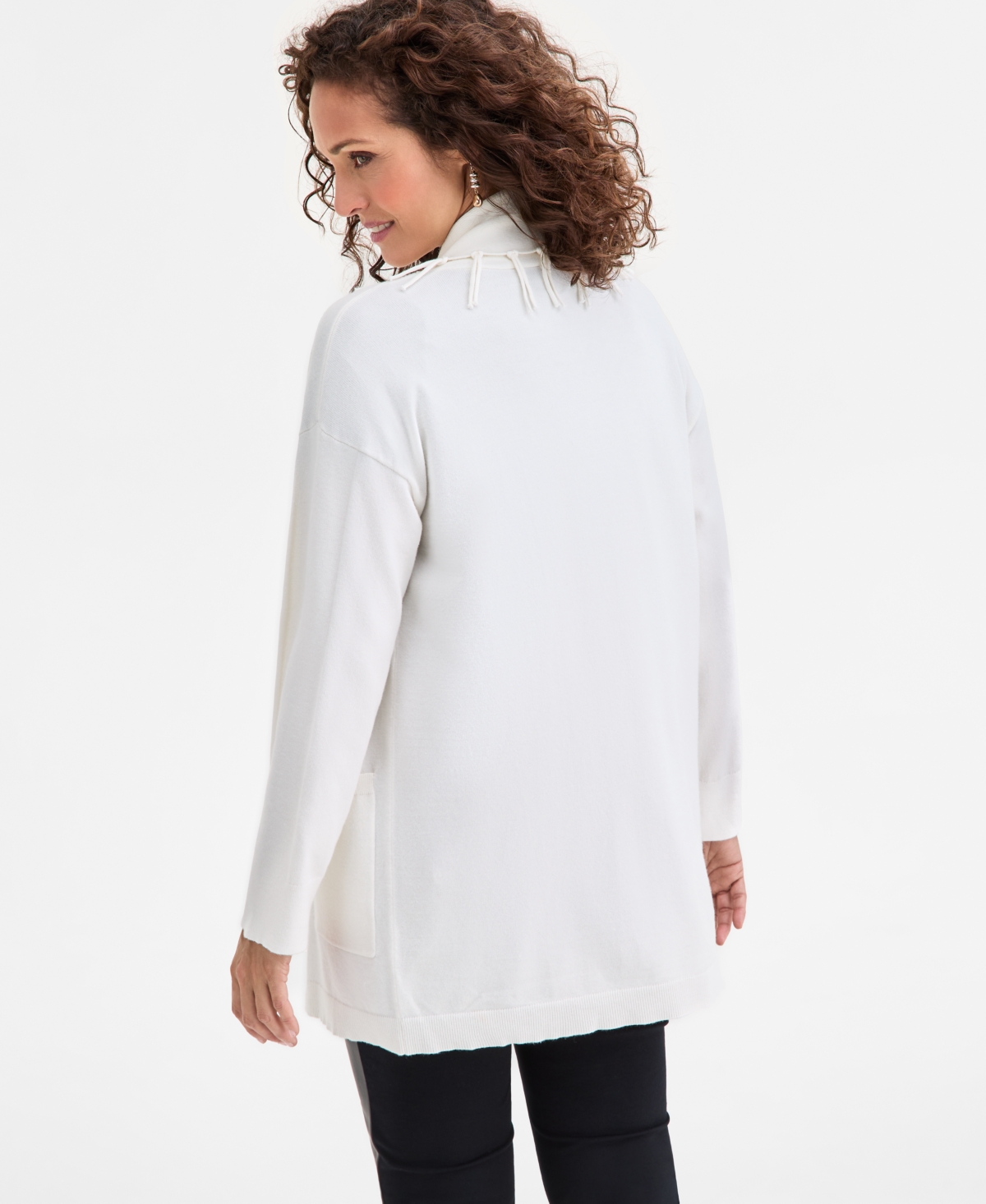 Jm Collection Women's Fringe Shawl-collar Open-front Cardigan, Macy's Exclusive In Neutral