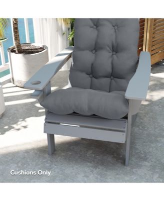 2 PCS Adirondack Cushions, Tufted High Back Patio Chair Cushions