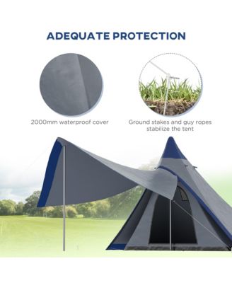 Camping Tent with Porch, Teepee Tent Near-Inst Tent,