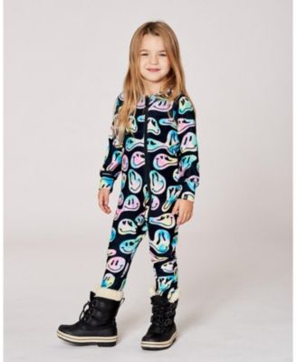 Girl One-Piece Thermal Underwear Smiley Face Girl - Toddler|Child