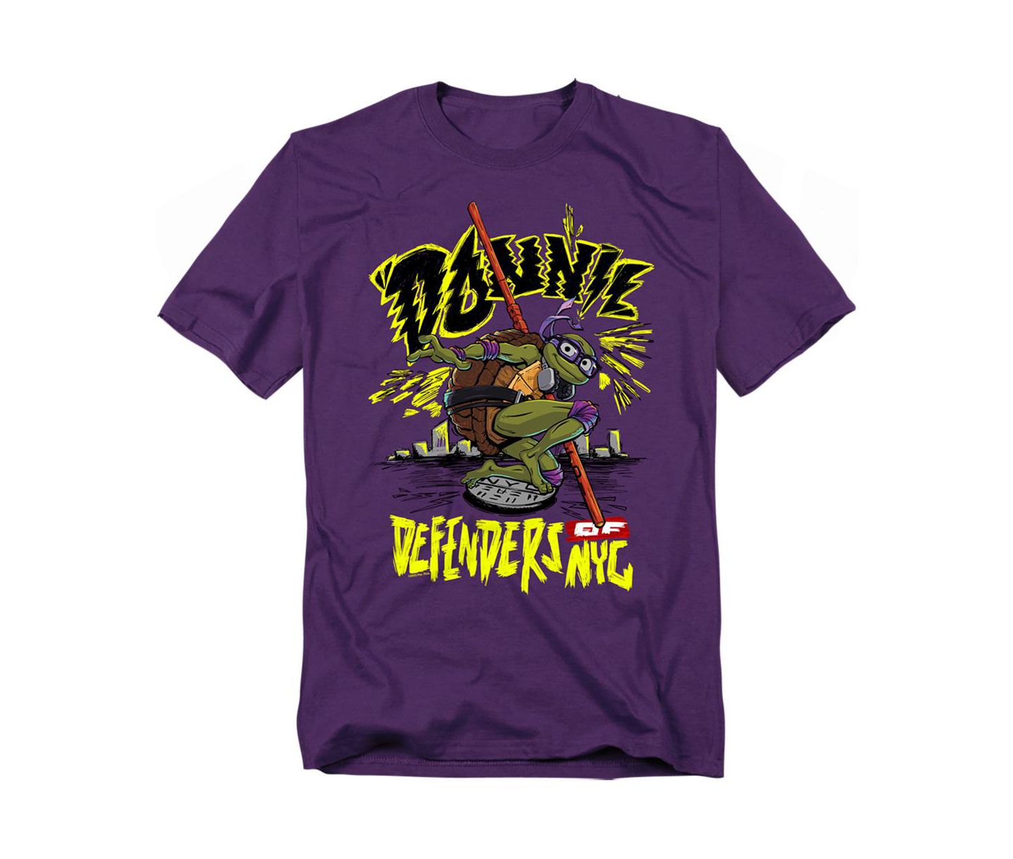 Мужская футболка Teenage Mutant Ninja Turtles Tmnt Mutant Mayhem Donnie City, цвет: Фиолетовый — фото 1