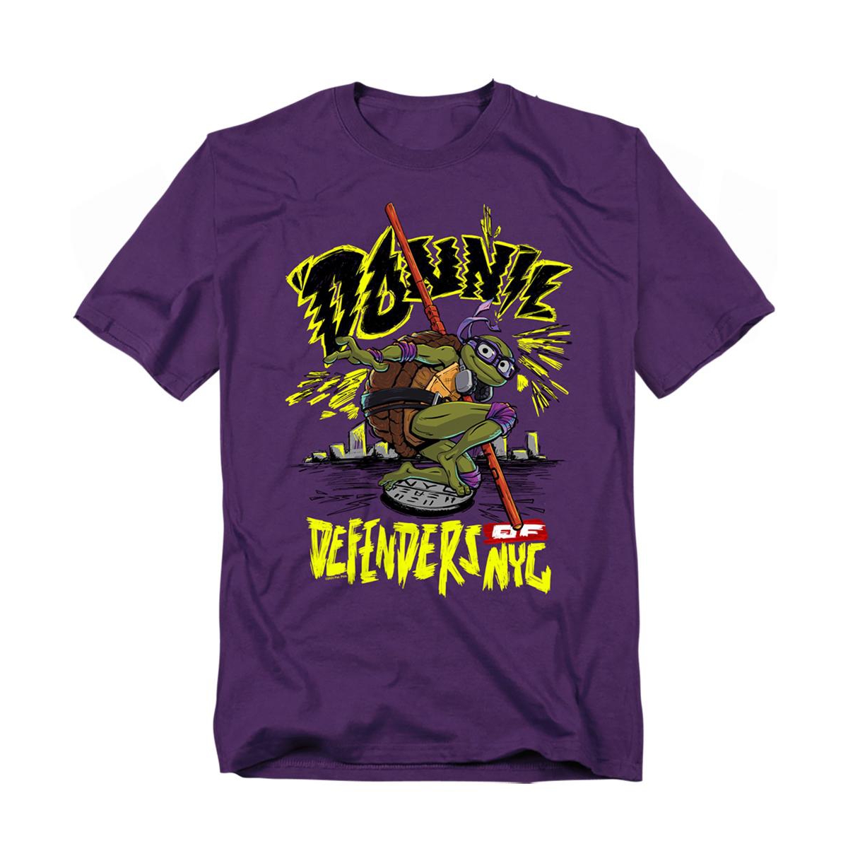 Big & Tall Tmnt Mutant Mayhem Donnie City T-Shirt - Purple