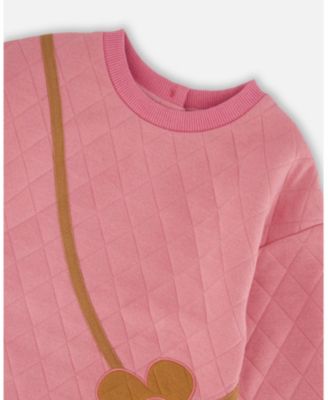 Girl Quilted Dress Purple Pink - Child