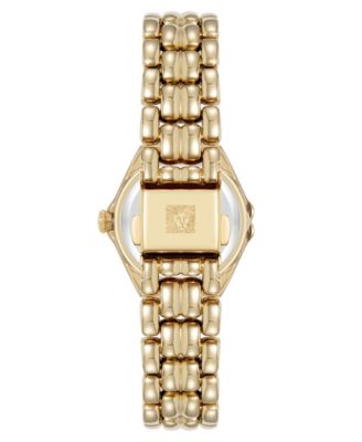 Women's Quartz Round Capital Gold-Tone Metal Alloy Bracelet Watch, 28mm