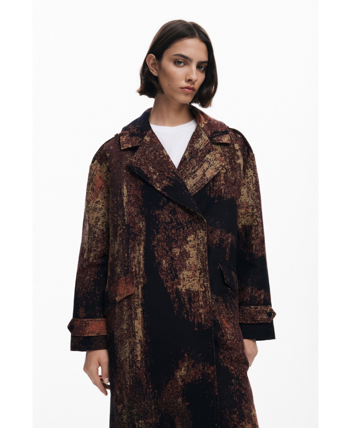 Desigual Women's Coat Designed By Mr. Christian Lacroix In Multi