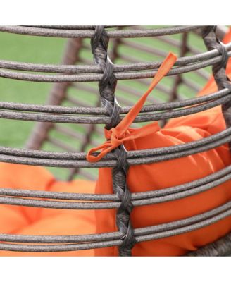 Outdoor Indoor, Teardrop Egg Chair, Cushion, Plastic Rat,