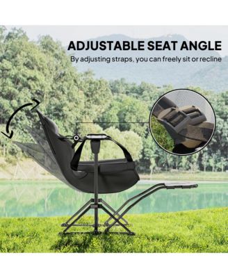 Hammock Camping Chair Set of 2 with Adjustable Back, Dark