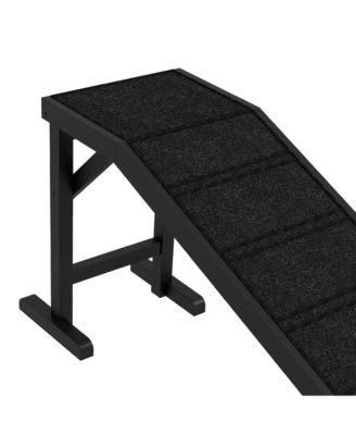 Dog Ramp w/ Non-Slip Carpet and Top Platform, 74" x 16" x 25",