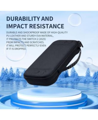 Carrying Storage Case for Switch 2, Durable Hard Shell Messenger Bag, Soft Lining, 8 Game Card Slots, Protective Travel Storage