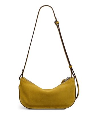 The Iris Suede Small Zip Top Crossbody Bag