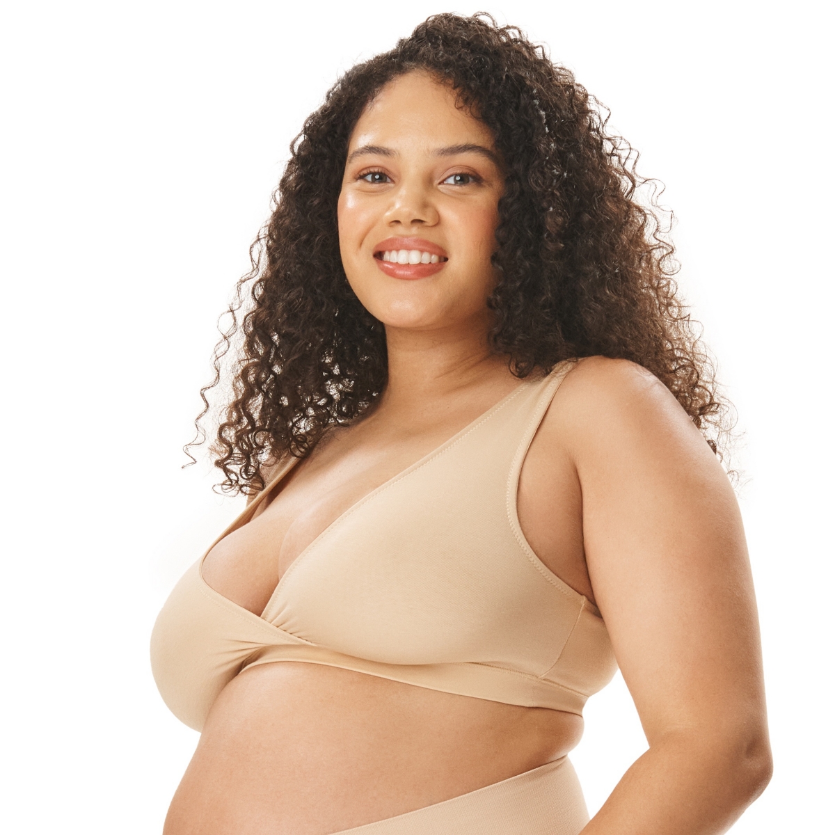 Motherhood Maternity Cotton Wrap Front Nursing Sleep Bralette, 2-Pack