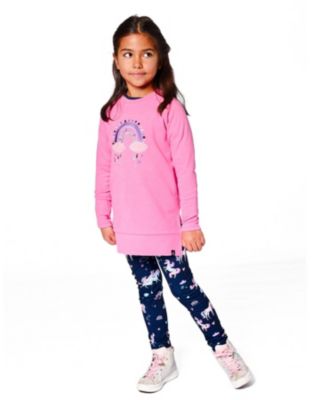 Girl Super Soft Tunic Tee with Embroidery Candy Pink - Child