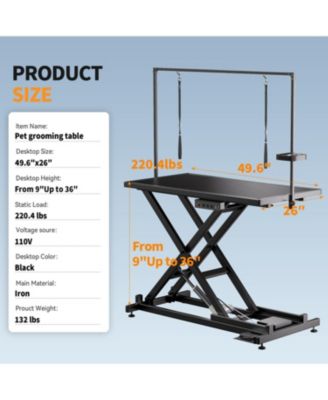 Professional Electric Dog Grooming Table (50" Black)