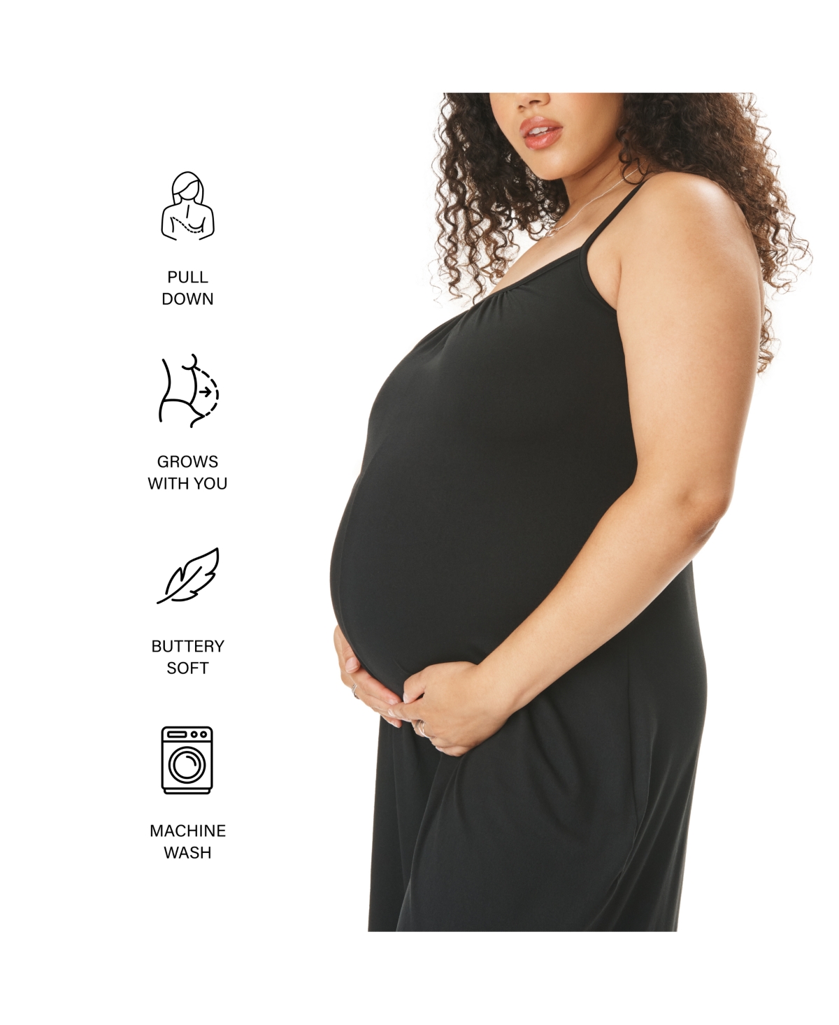 Motherhood Maternity Sleep Romper with Nursing Access