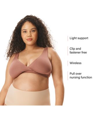 Maternity Motherhood Cotton Wrap Front Nursing Sleep Bralette, 2-Pack
