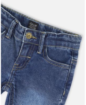Toddler Girls Jeans Blue Denim with Embroideries - Toddler|Child