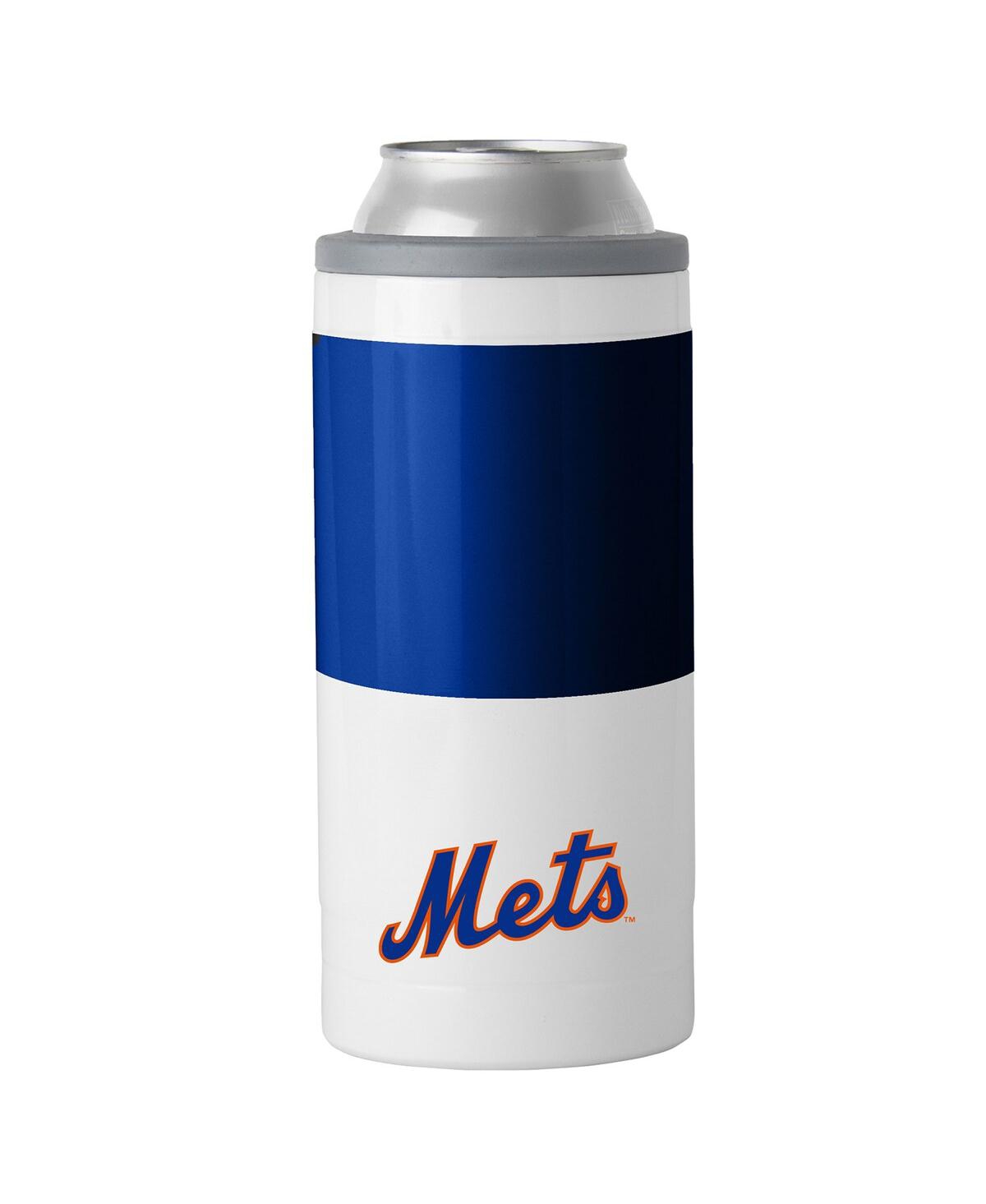 Logo Brands New York Mets 12oz. Color Block Slim Can Cooler In White