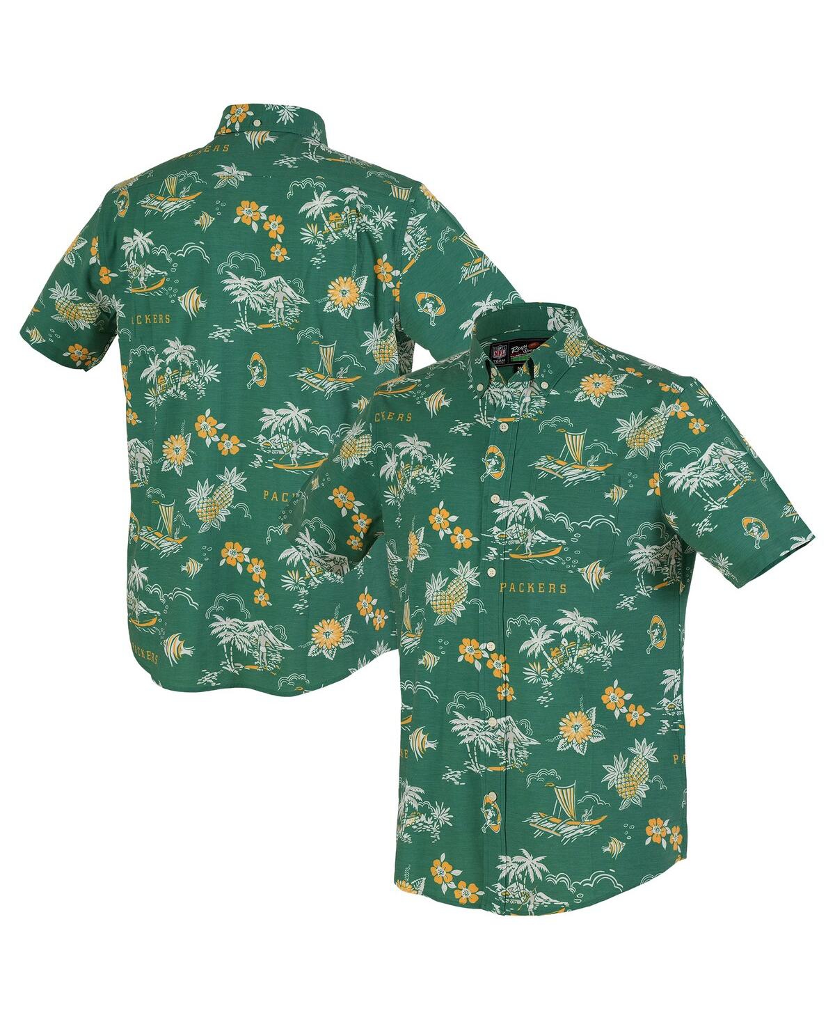 Men's Green Green Bay Packers Throwback Kekai Performance Button-Down Shirt - Green