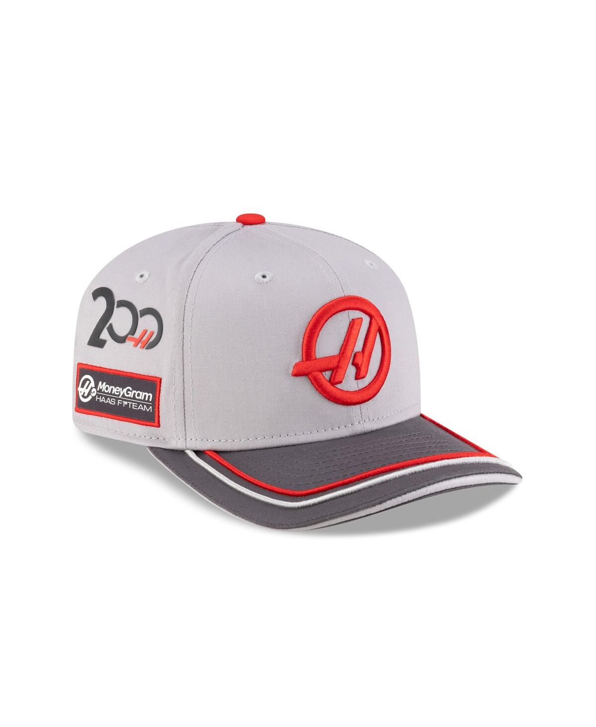 Men's Gray Haas F1 Team 200th Race 9SEVENTY Stretch Snap Hat - Gray