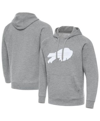 Antigua - Men's Heather Gray Buffalo Bills Victory Pullover Hoodie