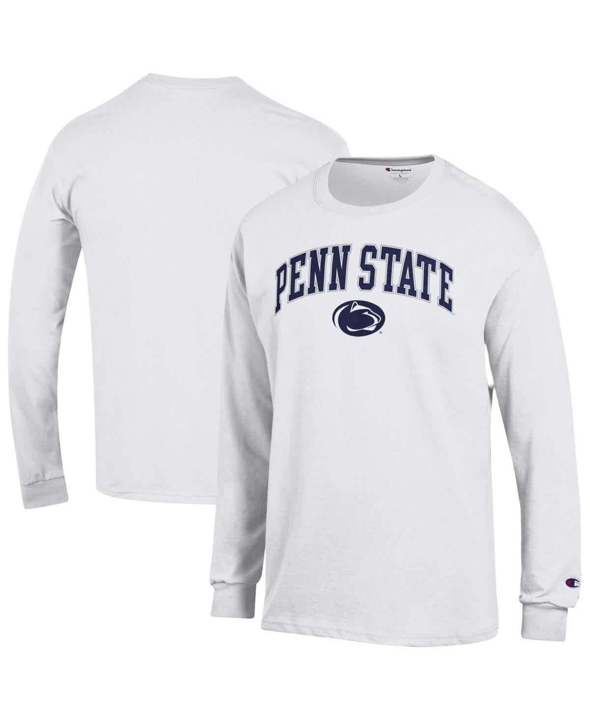 Men's White Penn State Nittany Lions Arch Over Logo Long Sleeve T-Shirt - White