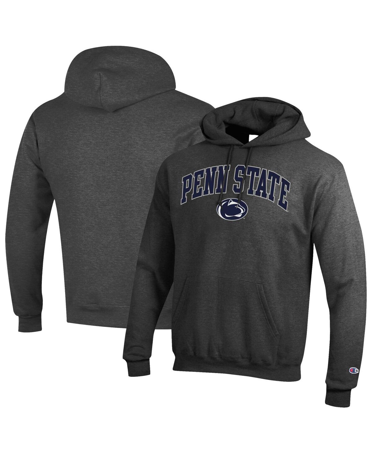 Men's Charcoal Penn State Nittany Lions Arched Logo Fleece Pullover Hoodie - Charcoal