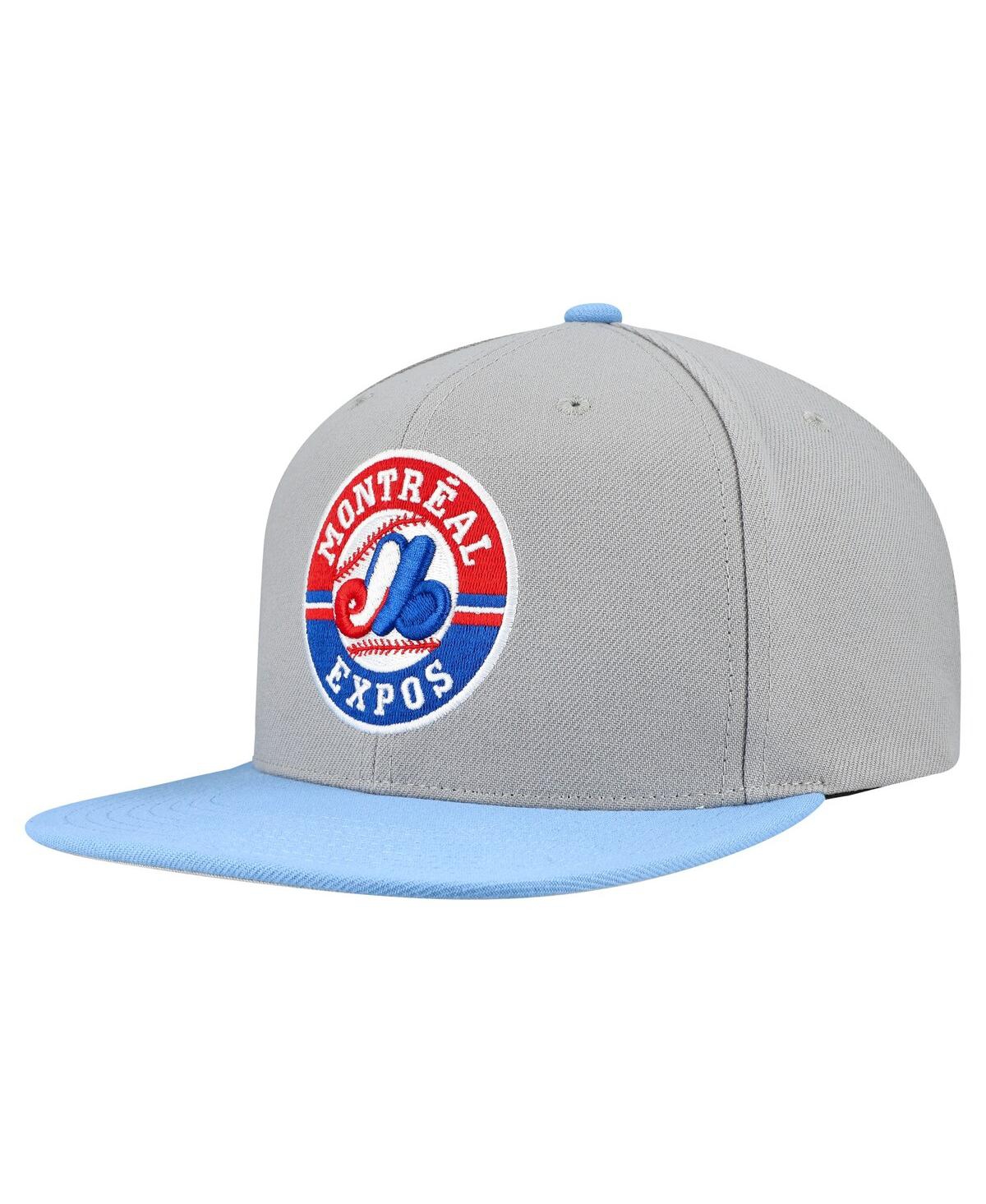 Men's Gray Montreal Expos Cooperstown Collection Basic Flip Snapback Hat - Gray