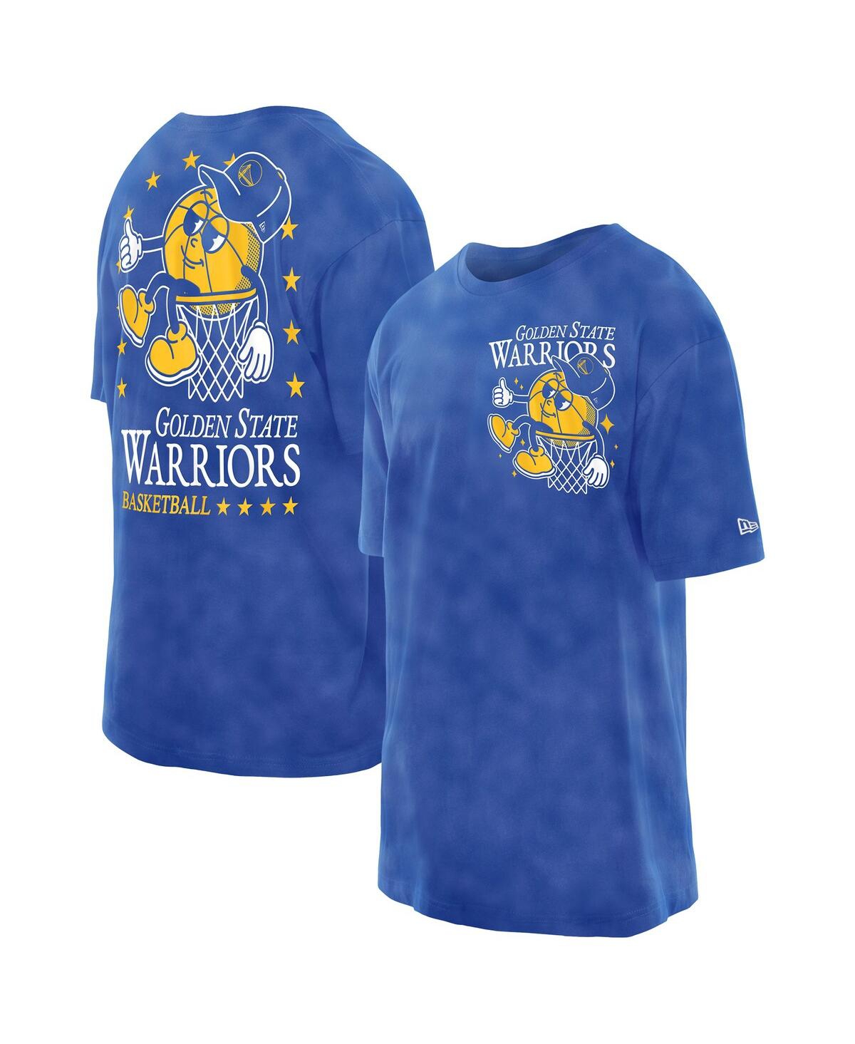 Men's Royal Golden State Warriors Old School Sport Enzyme Wash Oversized T-Shirt - Royal