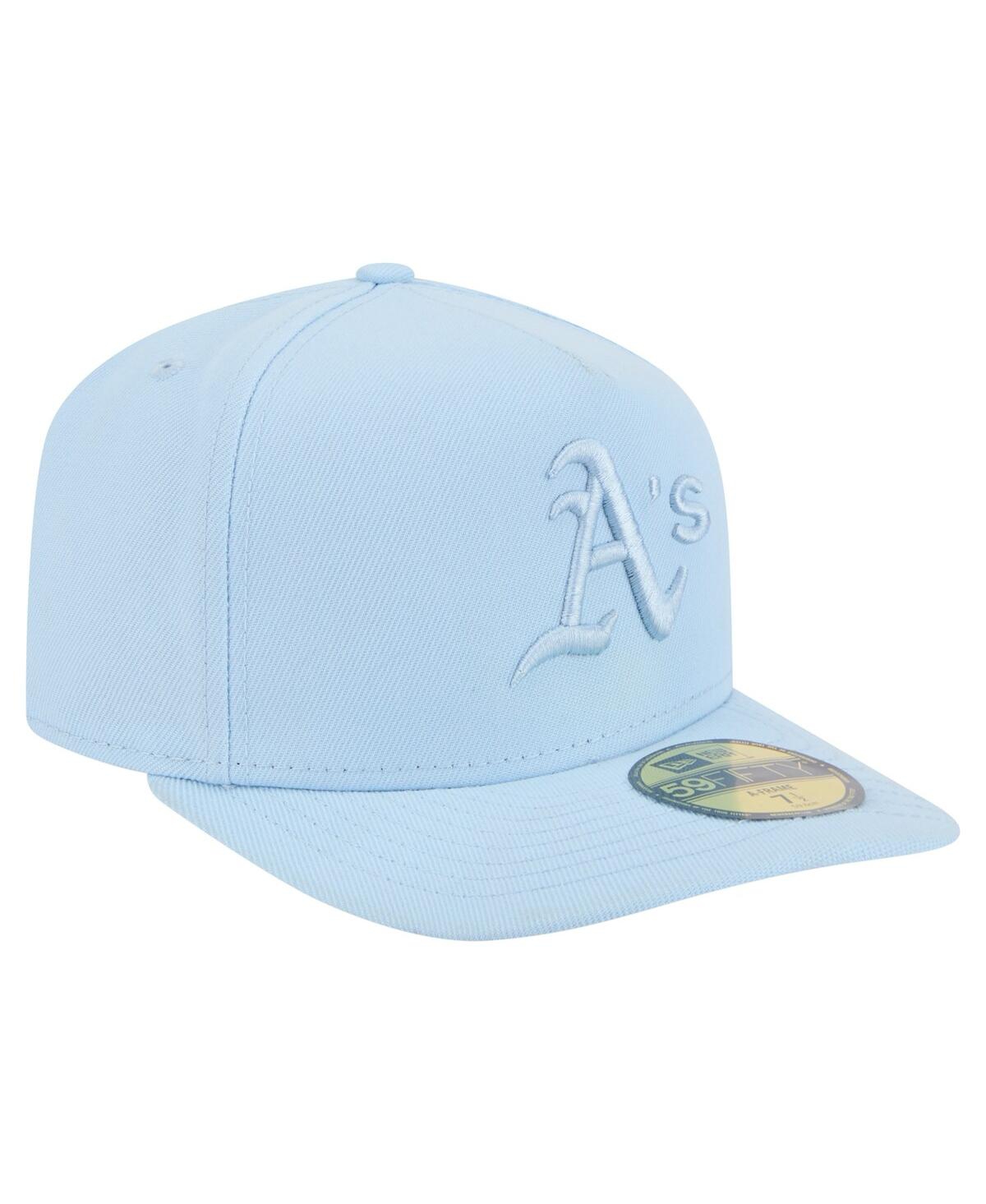 New Era Men's Light Blue Athletics Color Pack A-frame 59fifty Fitted Hat In Blue