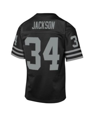 Big Boys and Girls&nbsp; Bo Jackson Black Las Vegas Raiders 1988 Throwback Fashion Jersey