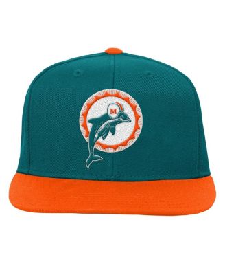 Big Boys and Girls Aqua Miami Dolphins Team Two-Tone Snapback Hat