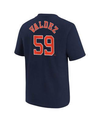 Big Boys and Girls Framber Valdez Navy Houston Astros Name Number T-Shirt