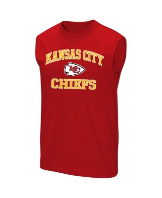 Men's Travis Kelce Red Kansas City Chiefs Big Tall Player Name Number Muscle Tank Top T-Shirt