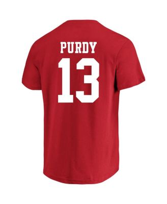 Men's Brock Purdy Scarlet San Francisco 49ers Big Tall Player Name Number T-Shirt