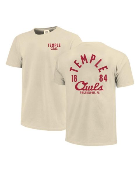 Мужская футболка Image One Cream Temple Owls Comfort Colors Mascot Overlay