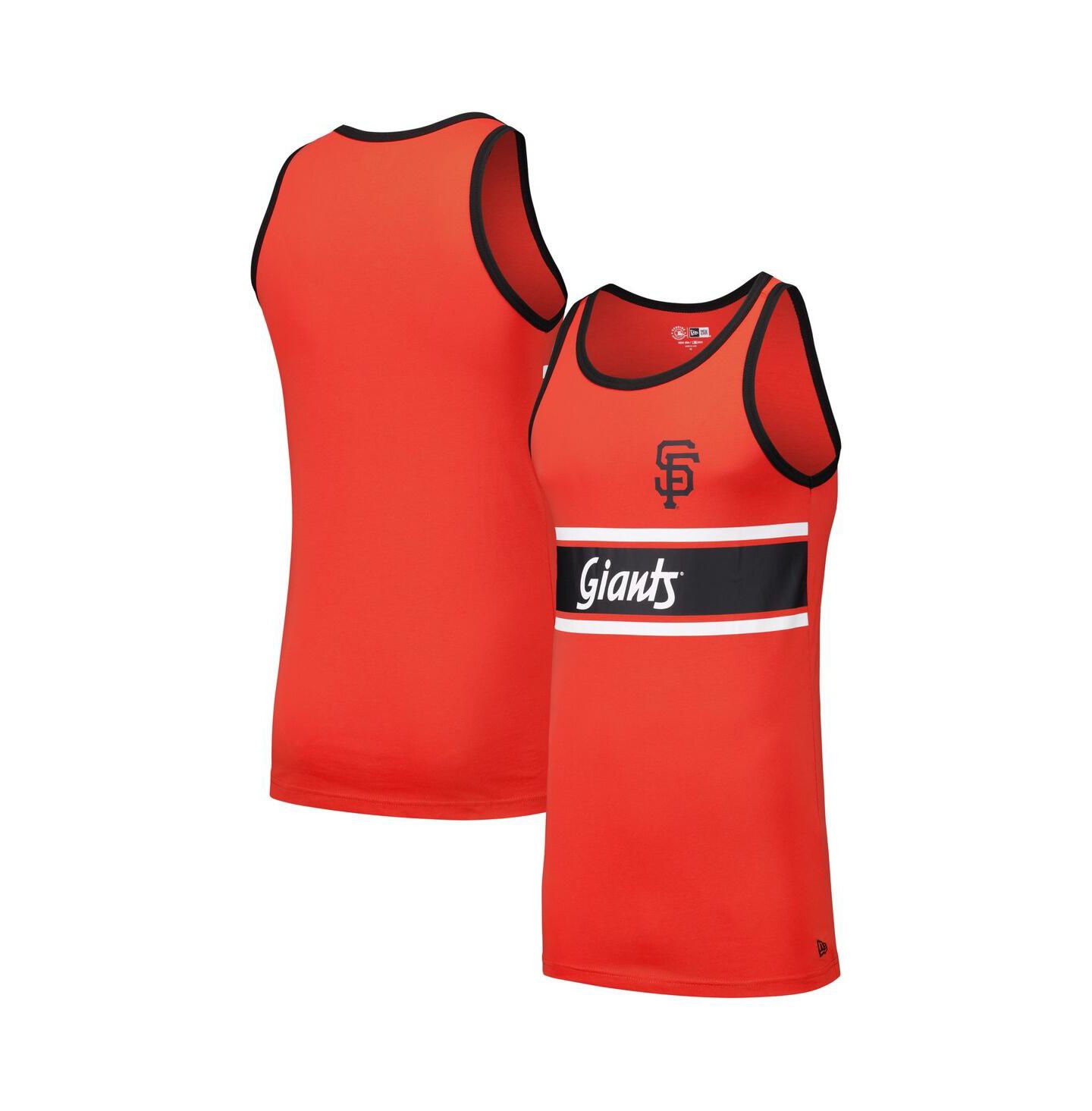 Мужская футболка New Era Orange San Francisco Giants Jersey Ringer Tank Top — фото 1