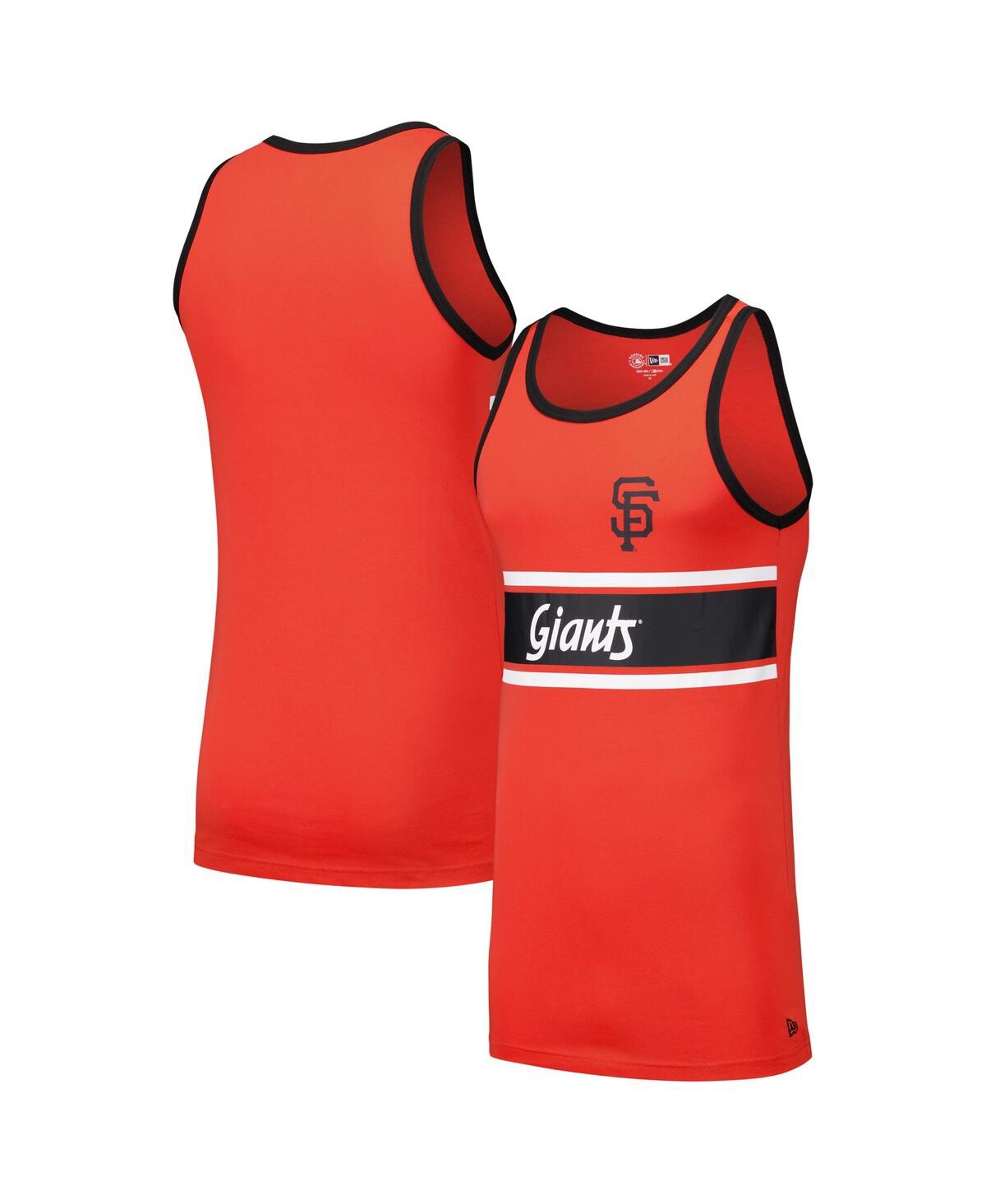 Men's Orange San Francisco Giants Jersey Ringer Tank Top T-Shirt - Orange