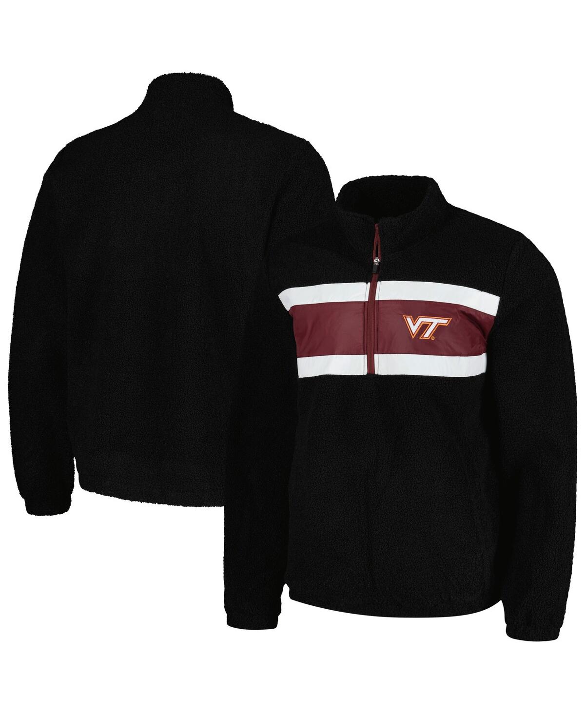 Men's Black Virginia Tech Hokies Pinch Runner Half-Zip Sweatshirt - Black