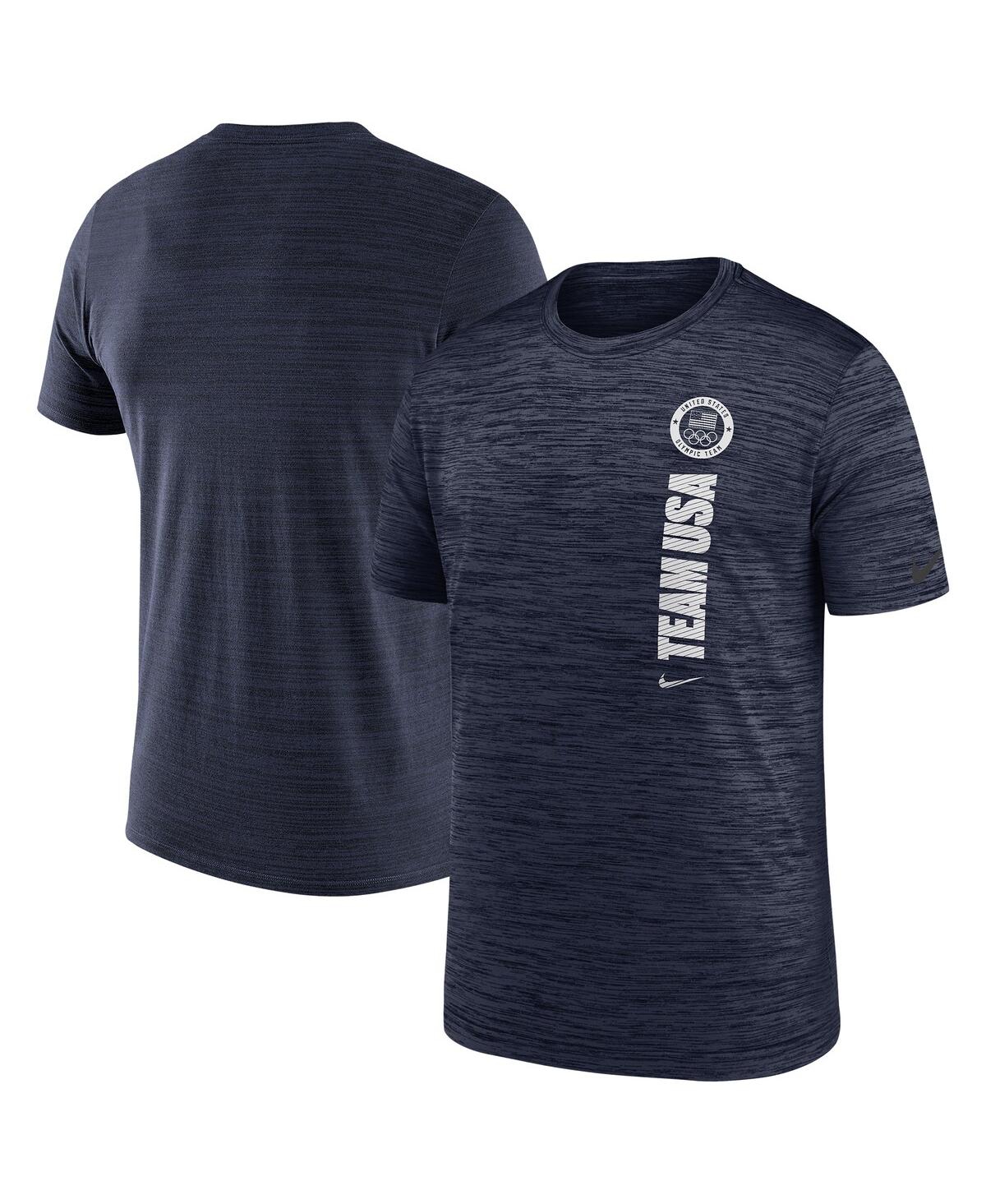 Nike Big Boys And Girls Navy Velocity Team Issue Performance T-shirt In Black