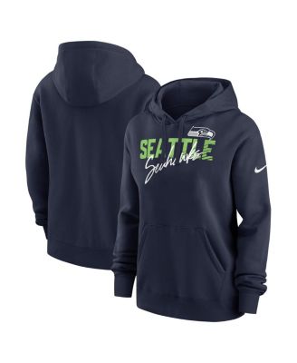 Nike - Women's College Navy Seattle Seahawks Wordmark Club Fleece Pullover Hoodie