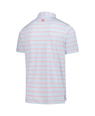 Men's&nbsp;White Arnold Palmer Invitational ProDry Multi Pinstripe Lisle Polo Shirt